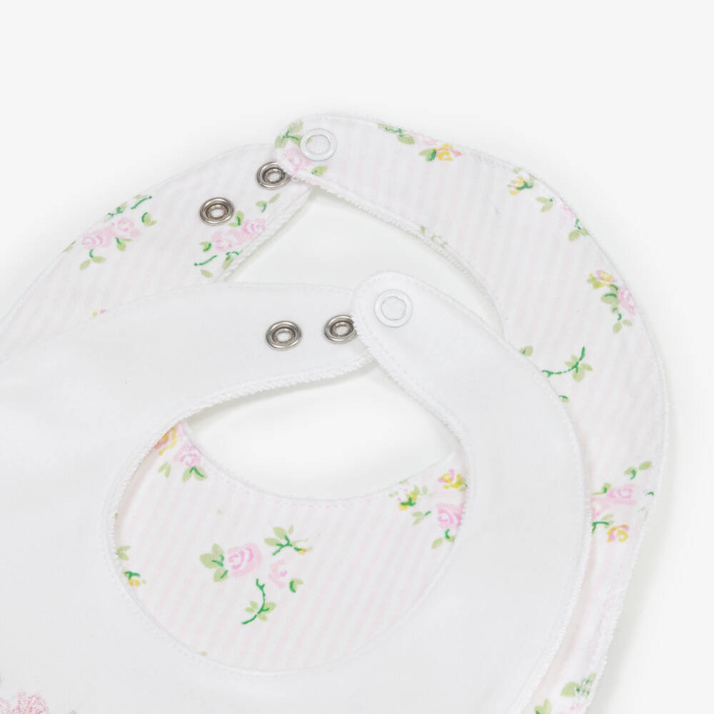 Emile et Rose-طقم هدية أرنب مع مرايل لون زهري | Childrensalon