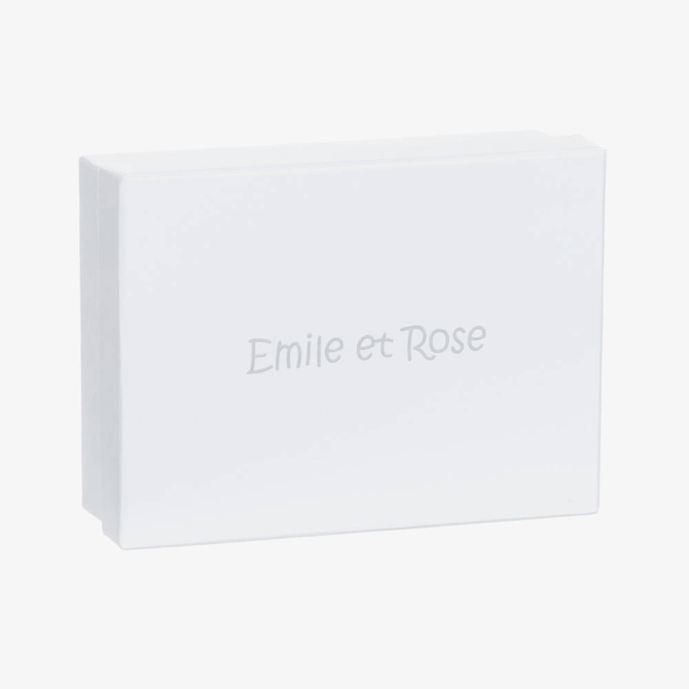 Emile et Rose-طقم هدية أرنب مع مرايل لون زهري | Childrensalon