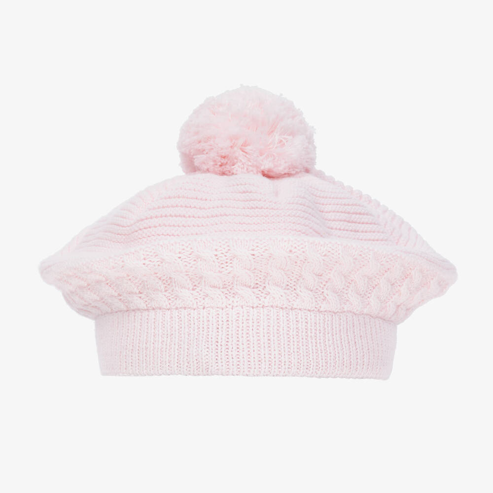 Emile et Rose-Baby Girls Pink Cotton Beret | Childrensalon