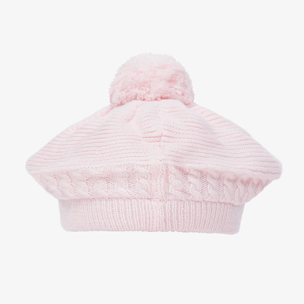 Emile et Rose-Baby Girls Pink Cotton Beret | Childrensalon