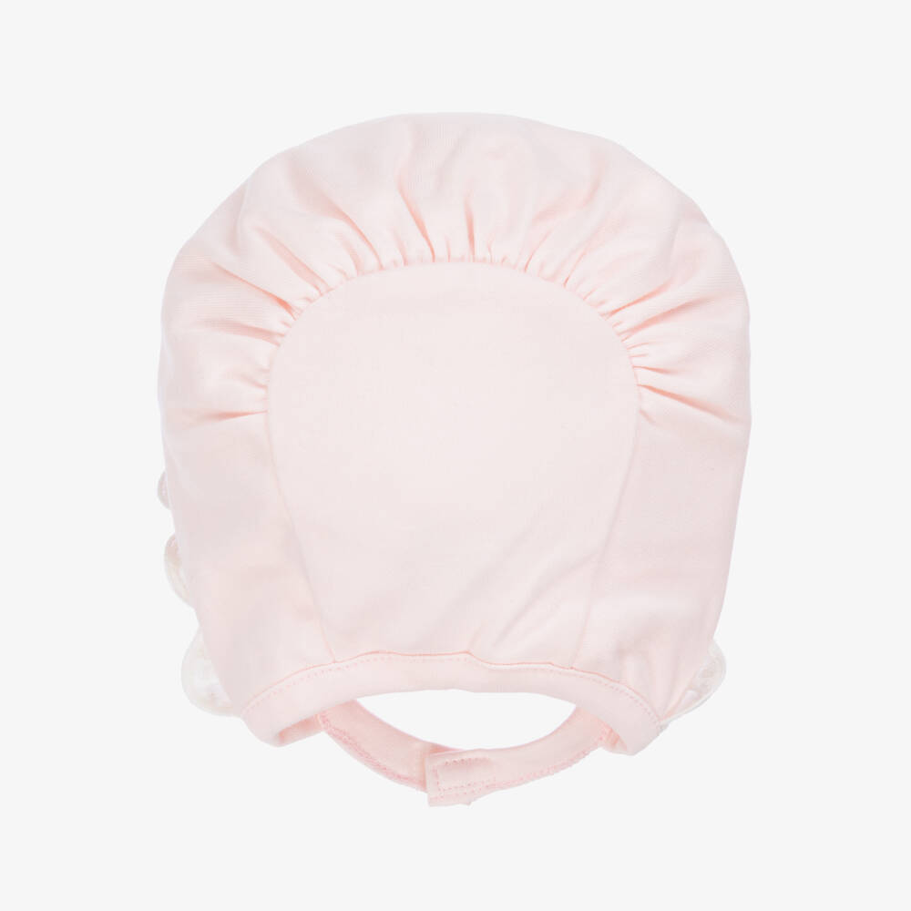 Emile et Rose-Baby Girls Pink Cotton Bonnet | Childrensalon