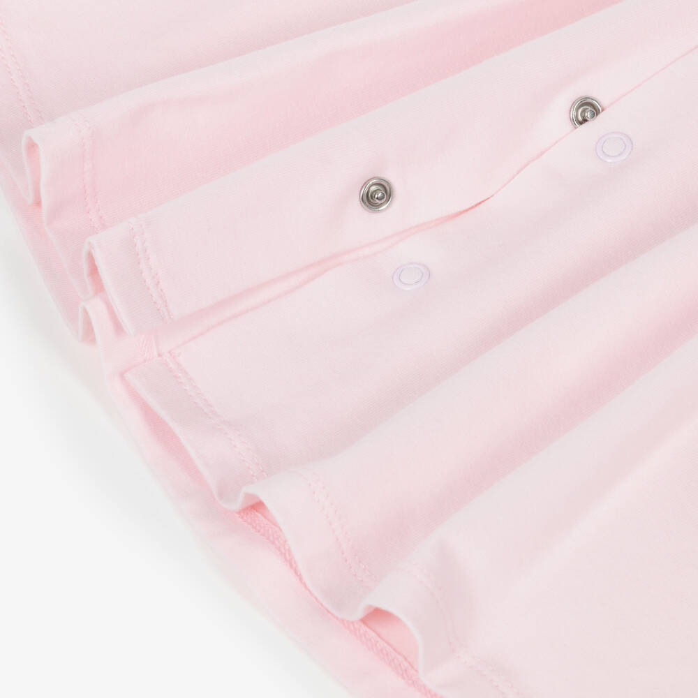 Emile et Rose-Baby Girls Pink Cotton Dress with Pintuck Pleating | Childrensalon