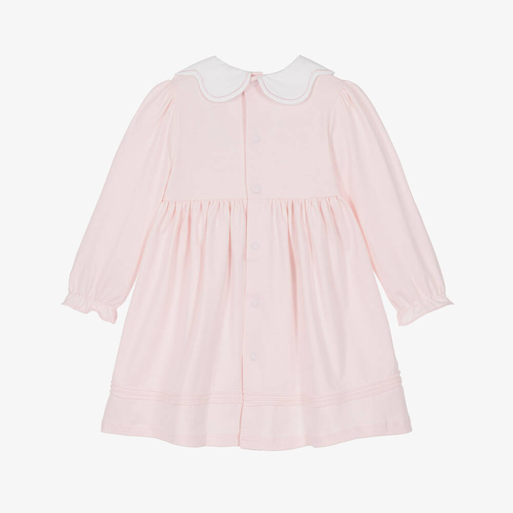 Emile et Rose-Baby Girls Pink Cotton Jersey Dress & Tights Set | Childrensalon