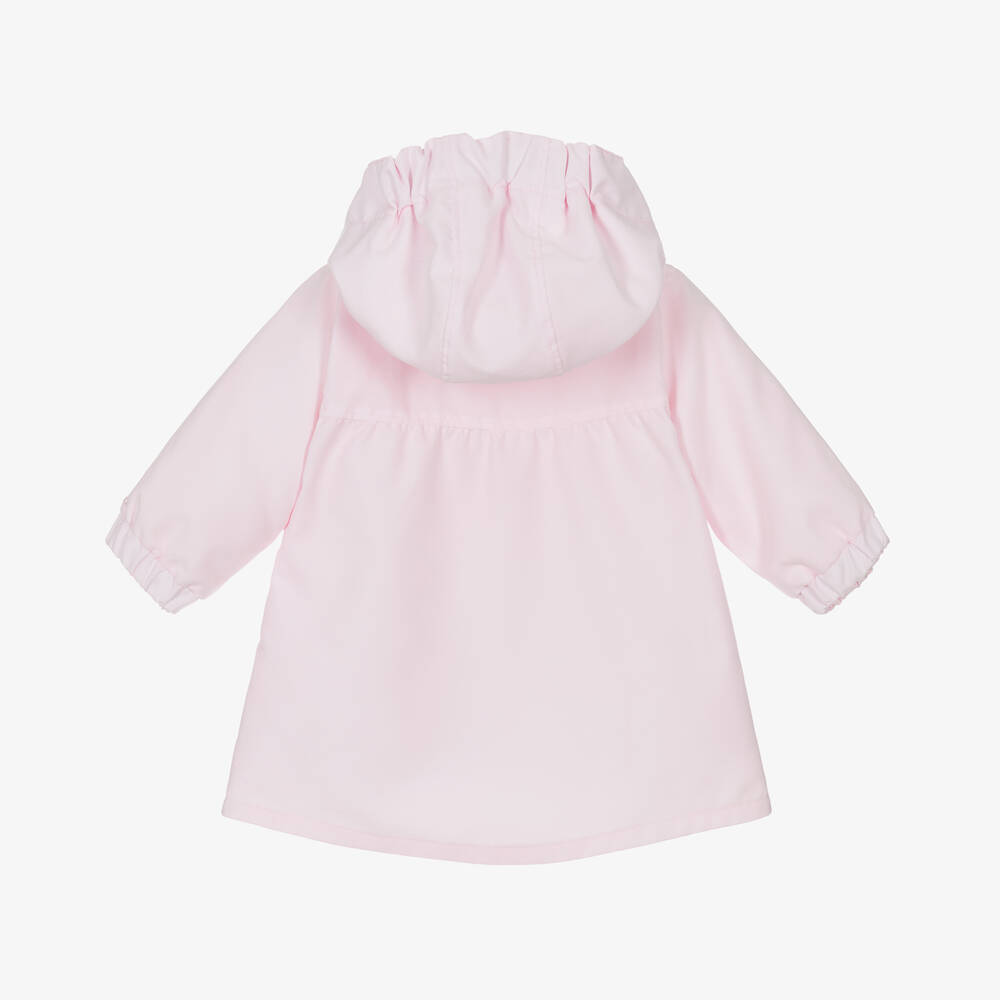 Emile et Rose-Baby Girls Pink Hooded Coat | Childrensalon