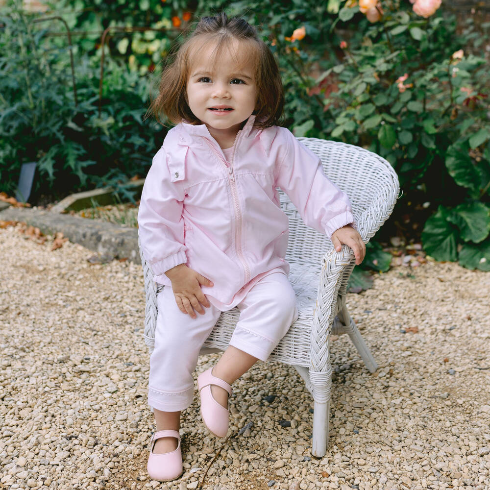 Emile et Rose-Baby Girls Pink Hooded Coat | Childrensalon