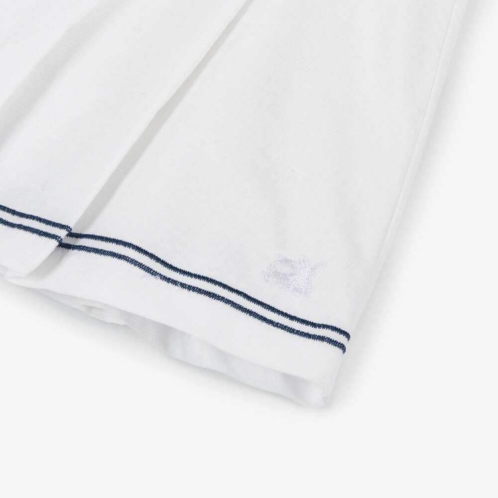 Emile et Rose-Baby Girls White Cotton Sailor Dress Set | Childrensalon