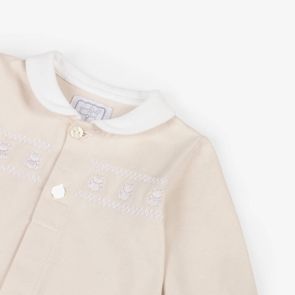 Emile et Rose-Beige Cotton Babysuit Set | Childrensalon