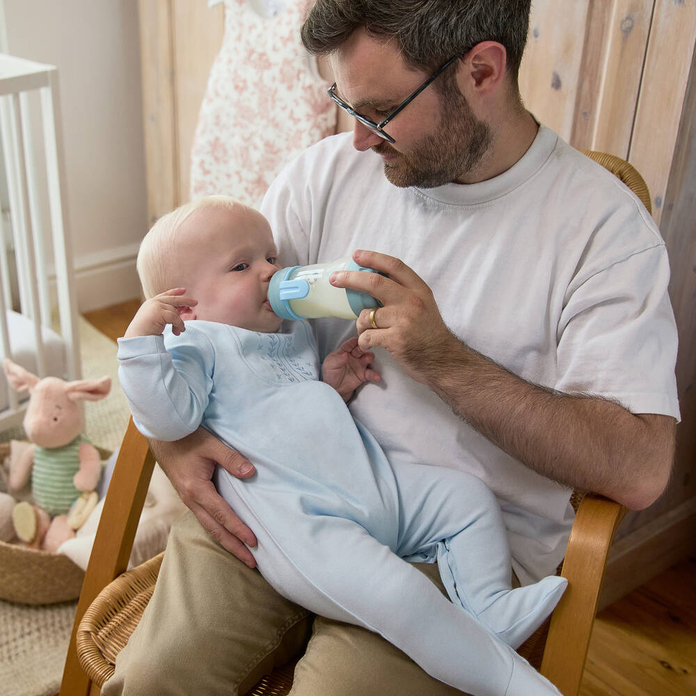 Emile et Rose-Boys Blue Cotton Babysuit Set | Childrensalon