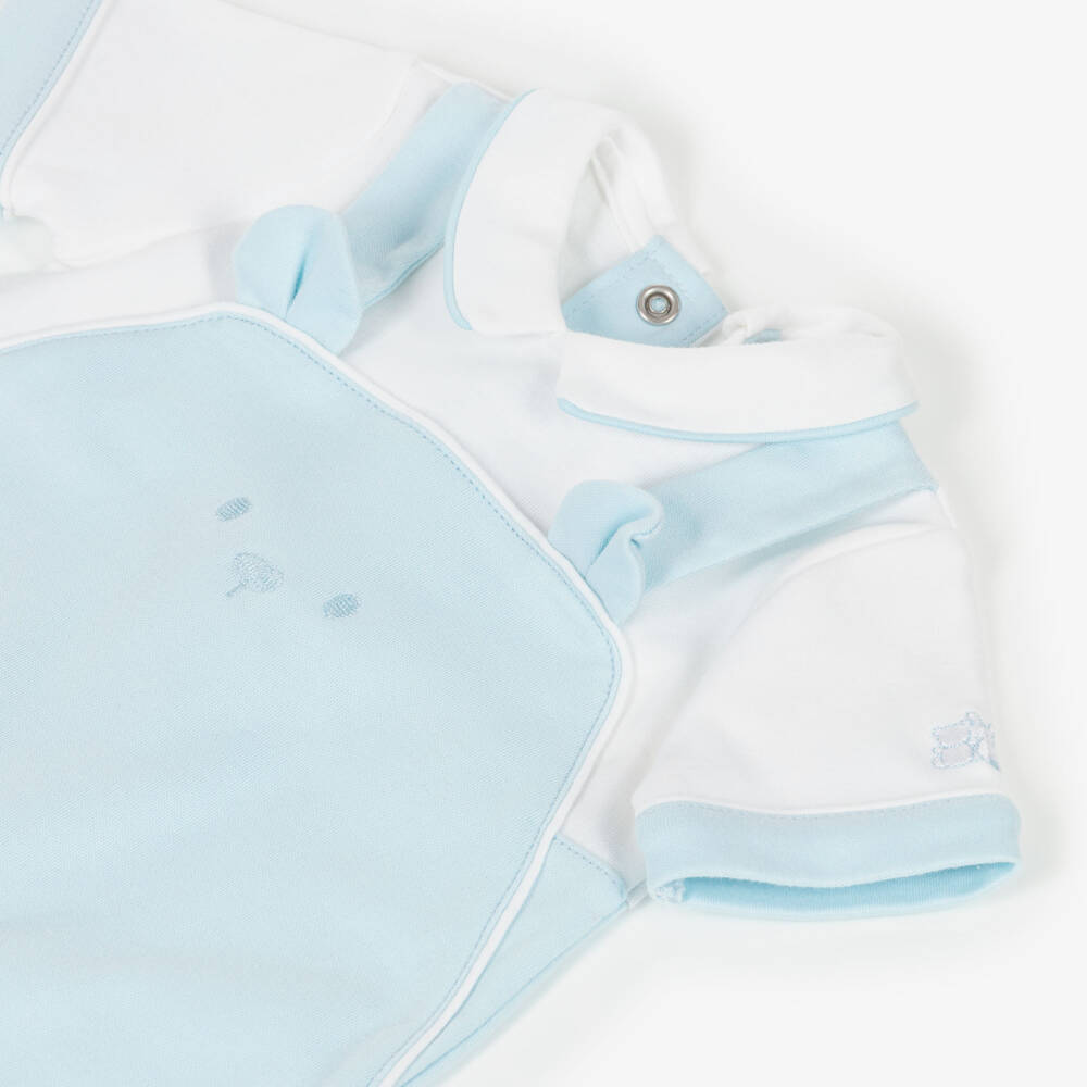 Emile et Rose-Boys Pale Blue & White Cotton Shortie | Childrensalon