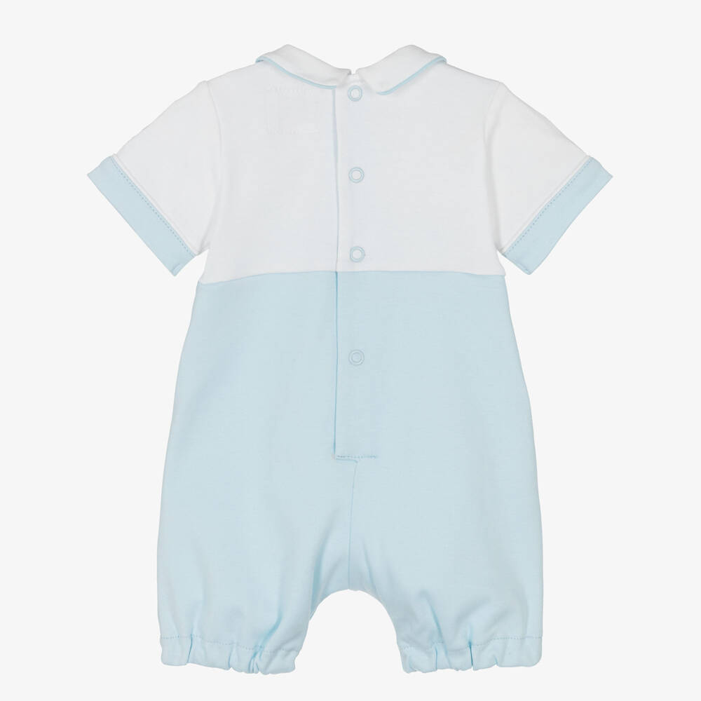 Emile et Rose-Boys Pale Blue & White Cotton Shortie | Childrensalon