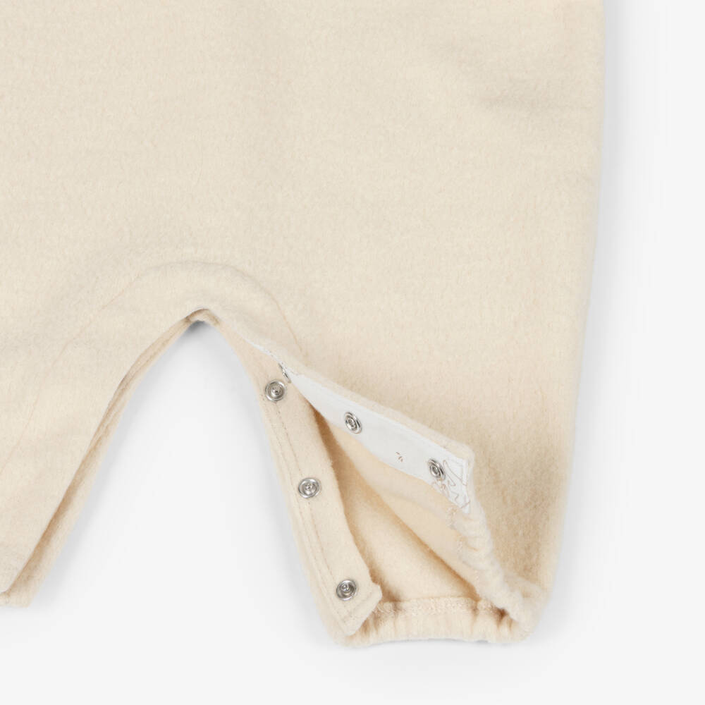 Emporio Armani-Baby Boys Ivory Cotton & Fleece Babysuit Set | Childrensalon