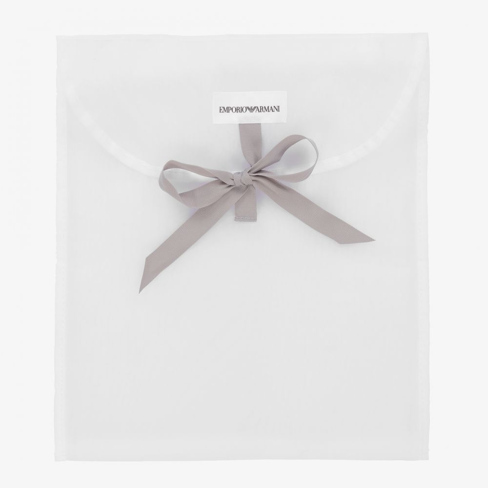 Emporio Armani-قبعة قطن لون زهري للمولودات | Childrensalon