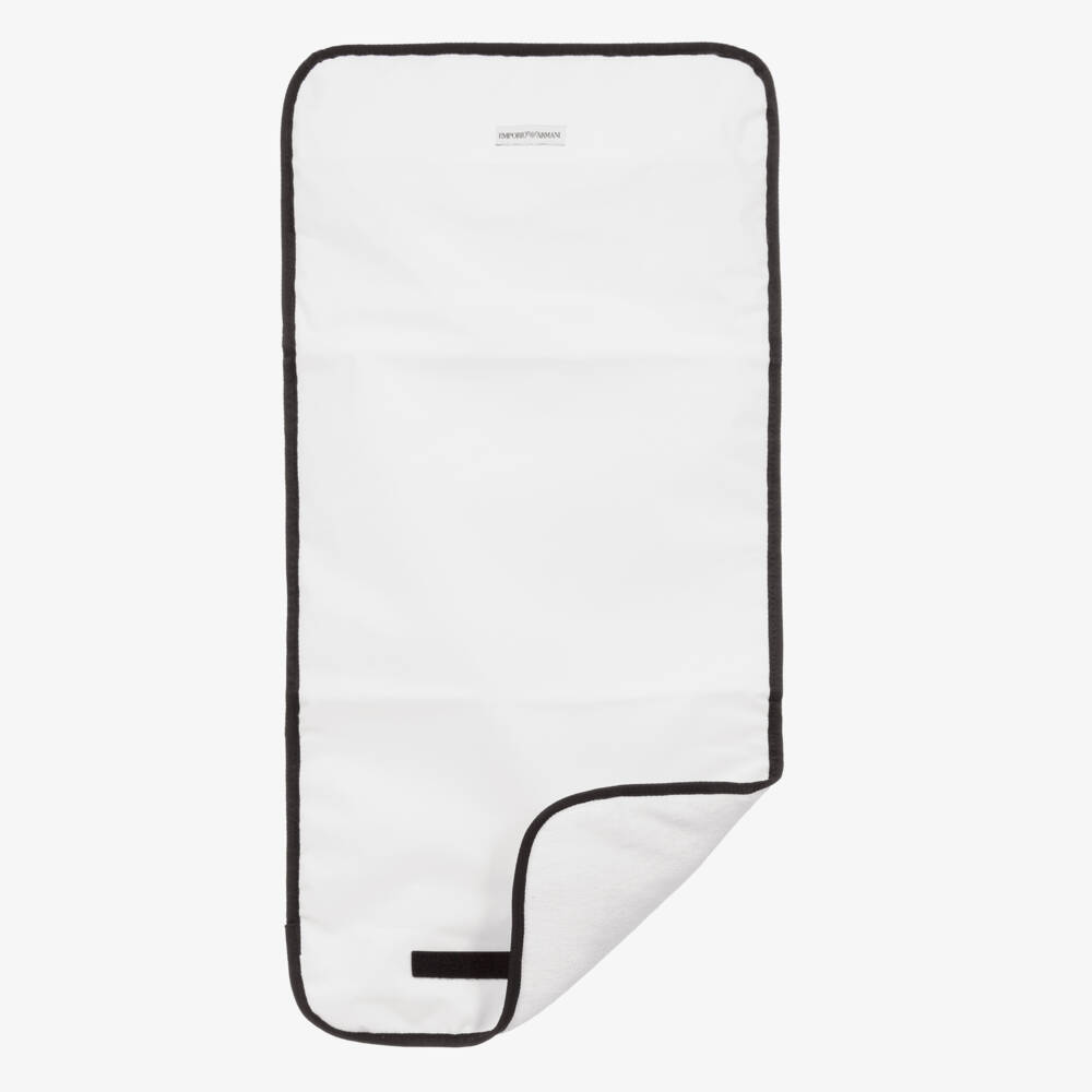 Emporio Armani-Black & Blue All-over Logo Changing Bag (36cm) | Childrensalon