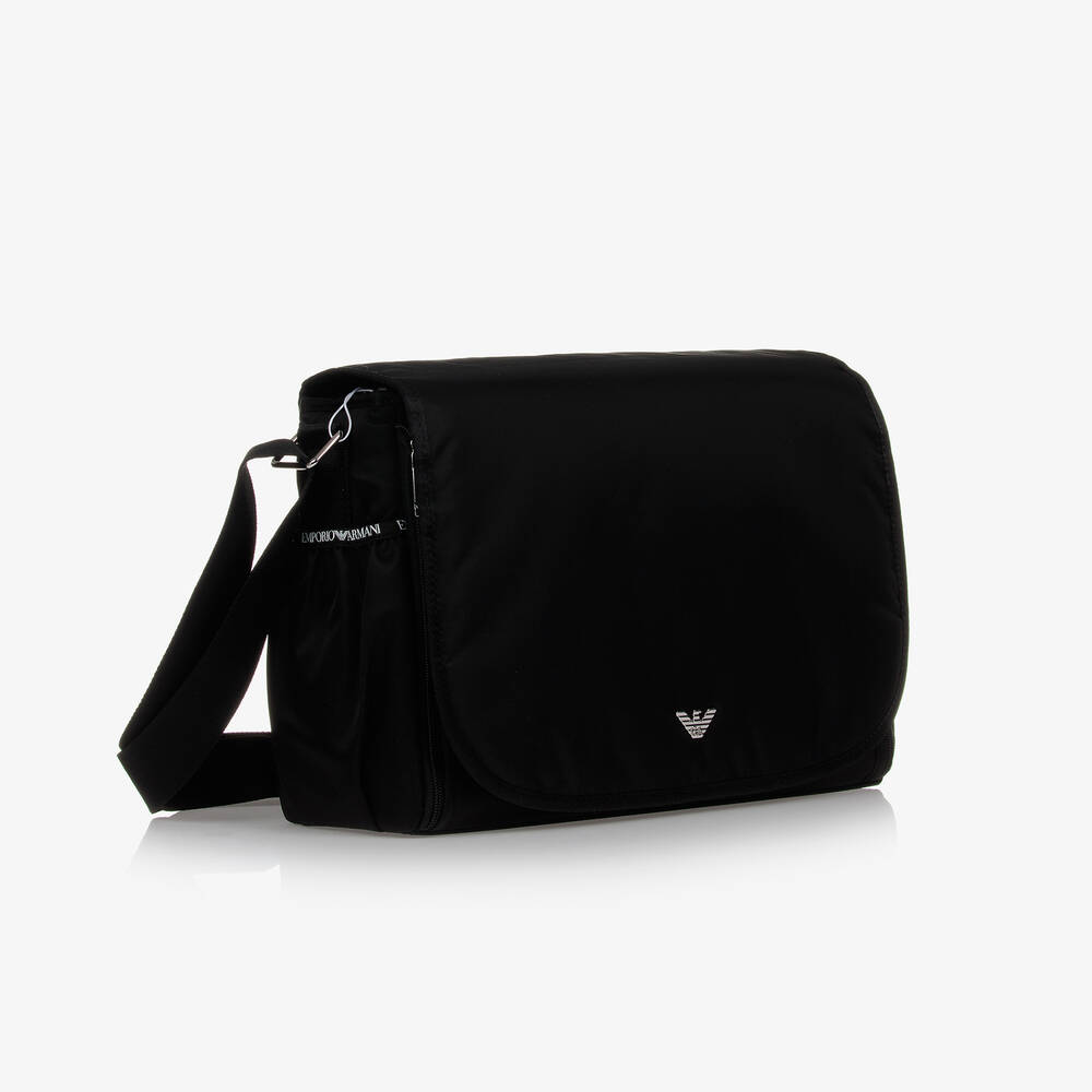 Emporio Armani-Black Changing Bag (36cm) | Childrensalon