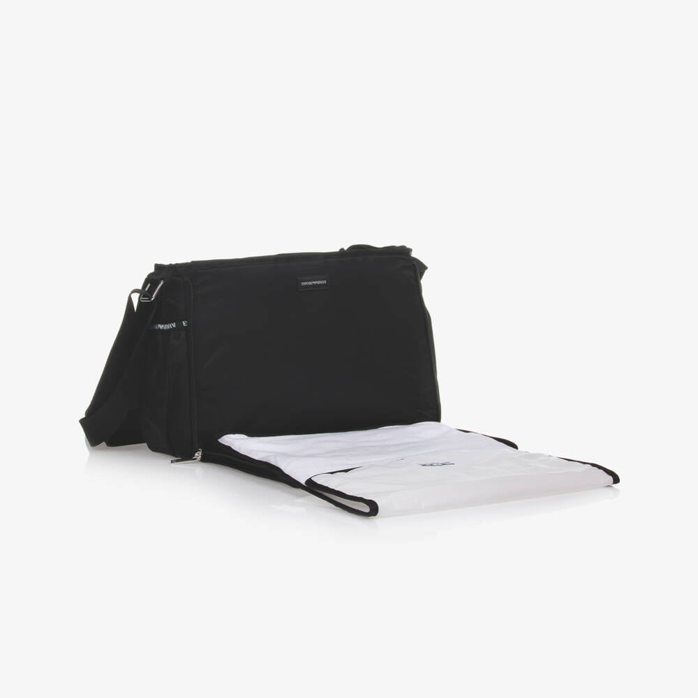 Emporio Armani-Black Changing Bag (36cm) | Childrensalon