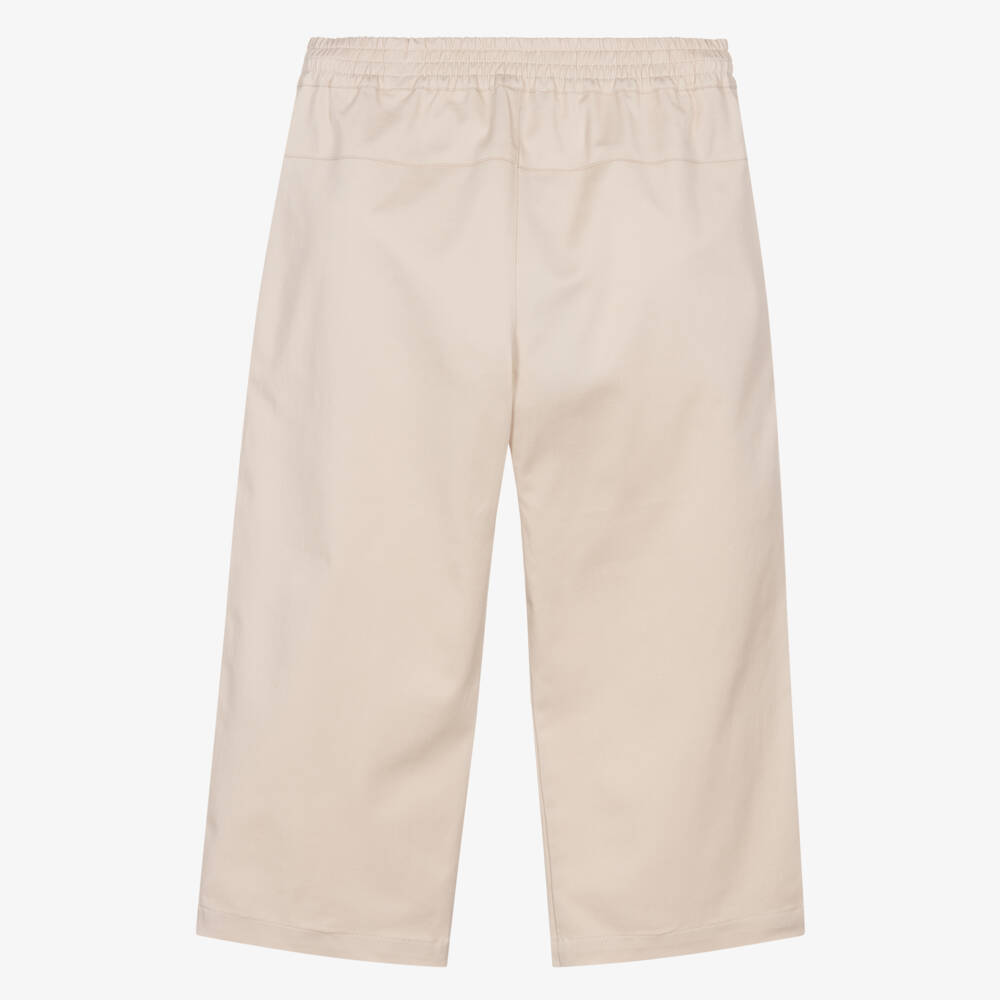 Emporio Armani-Брюки бежевые из хлопкового твила для мальчиков | Childrensalon