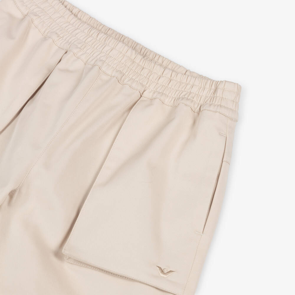 Emporio Armani-Брюки бежевые из хлопкового твила для мальчиков | Childrensalon