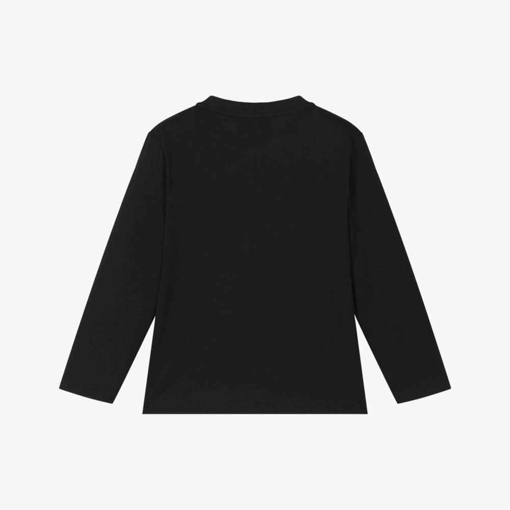 Emporio Armani-قميص بشعار النسر قطن لون كحلي للأولاد | Childrensalon