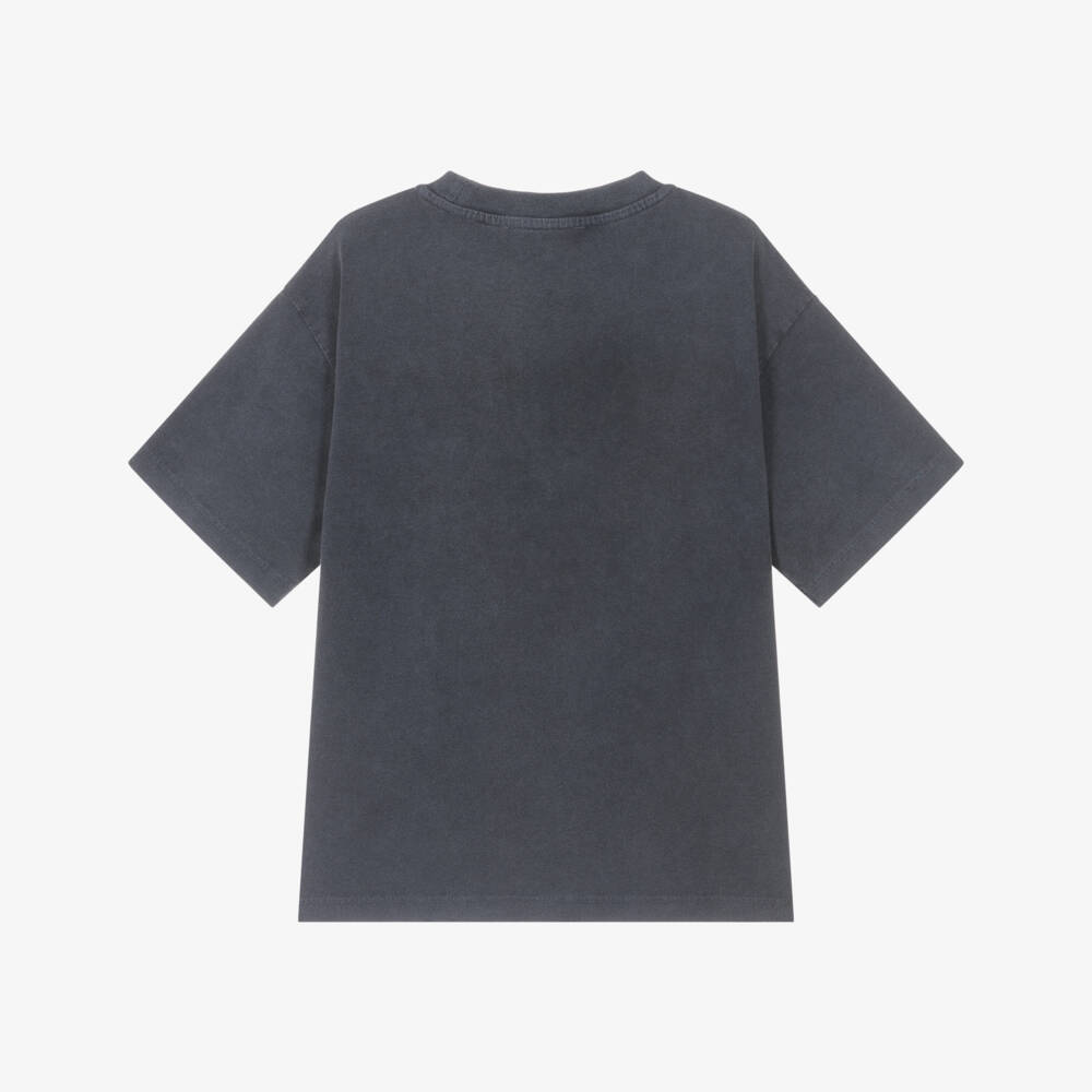 Emporio Armani-تيشيرت قطن لون كحلي للأولاد | Childrensalon