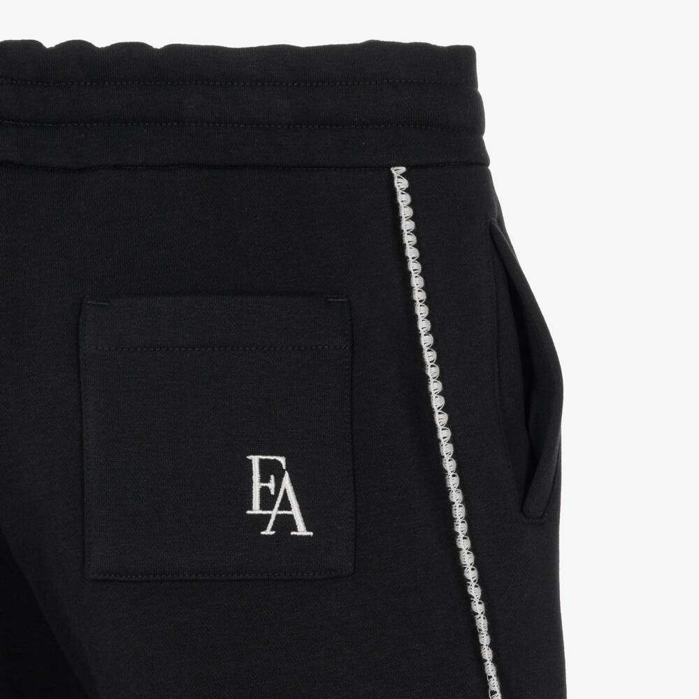 Emporio Armani-Boys Dark Navy Blue Jersey Joggers | Childrensalon