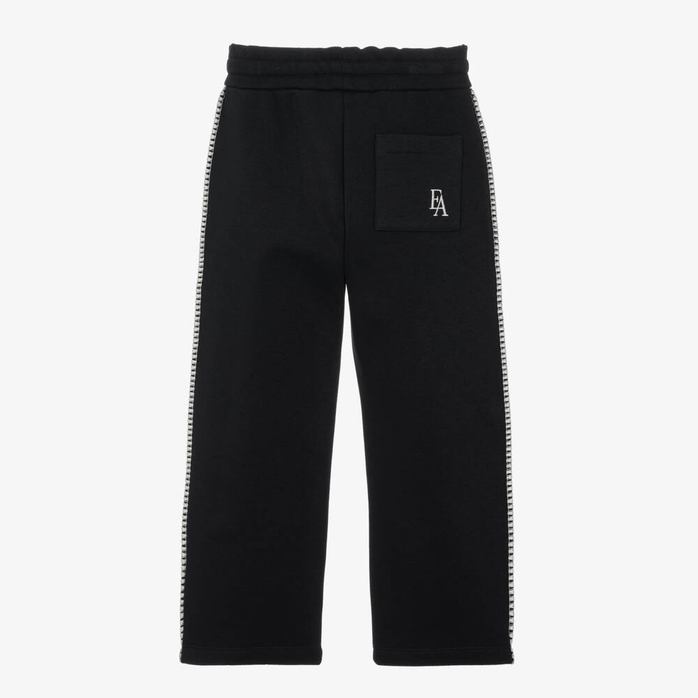 Emporio Armani-Boys Dark Navy Blue Jersey Joggers | Childrensalon