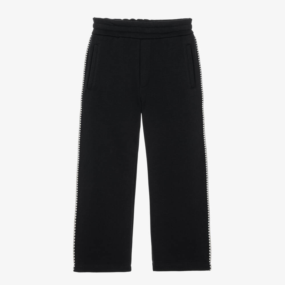 Emporio Armani-Boys Dark Navy Blue Jersey Joggers | Childrensalon