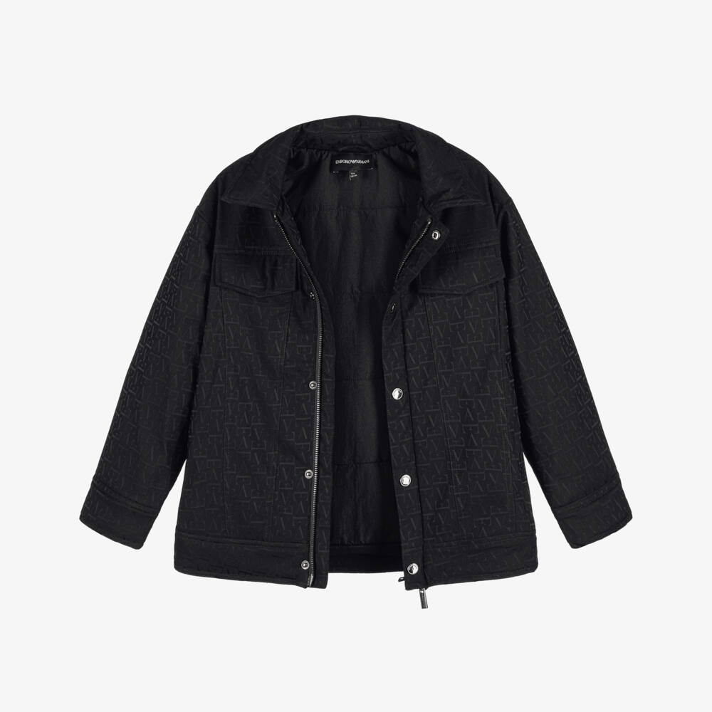 Emporio Armani-Boys Dark Navy Blue Padded Jacket | Childrensalon