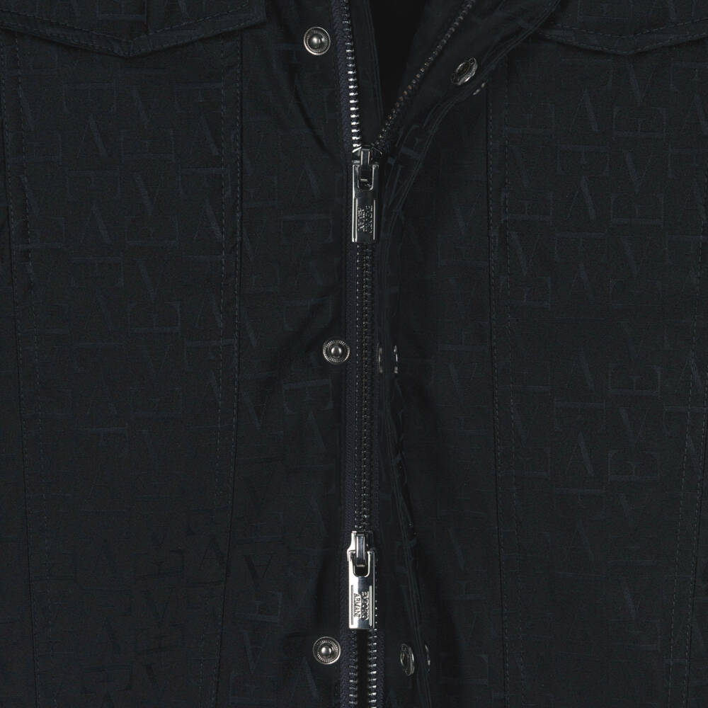 Emporio Armani-Boys Dark Navy Blue Padded Jacket | Childrensalon