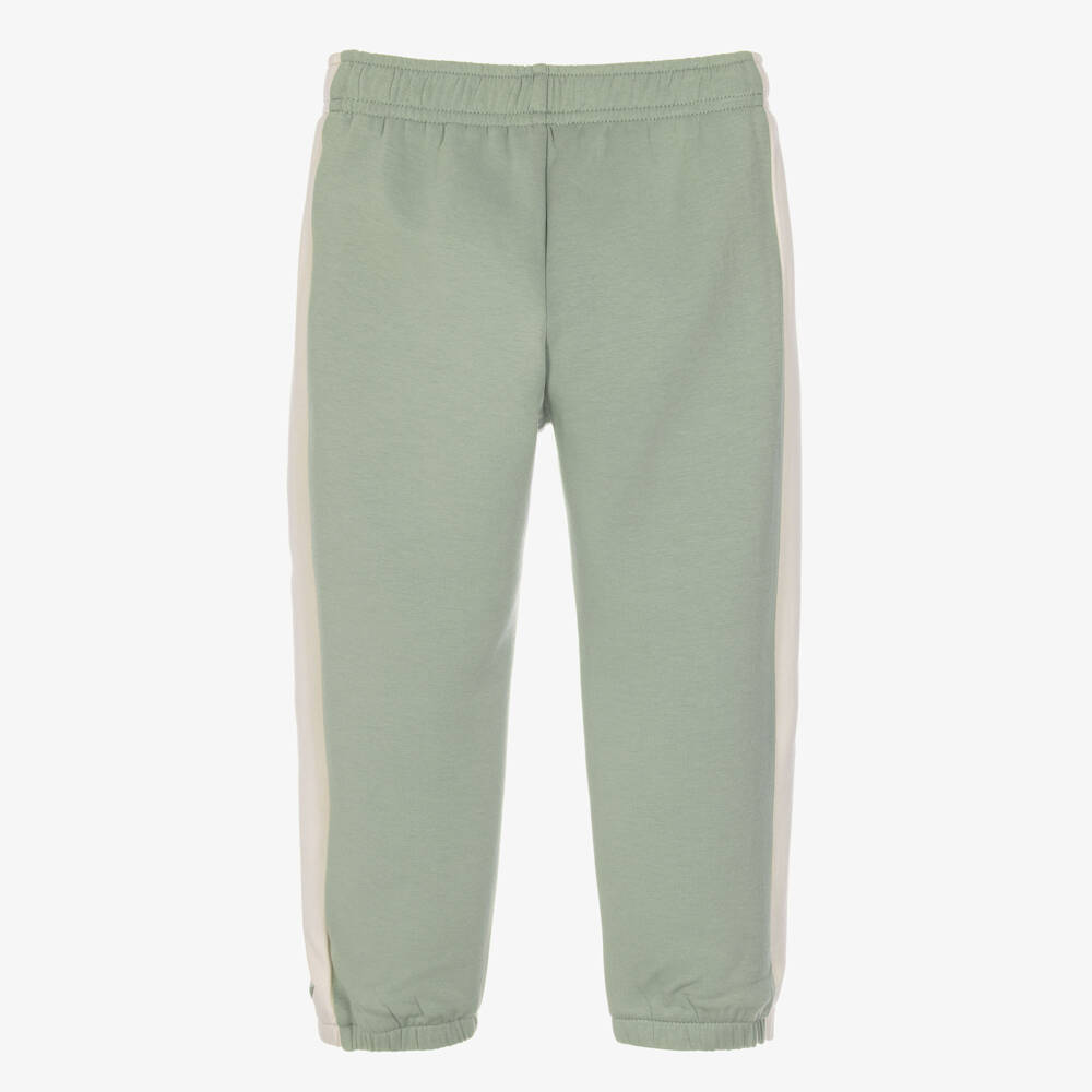 Emporio Armani-Boys Green & Ivory Colourblock Joggers | Childrensalon