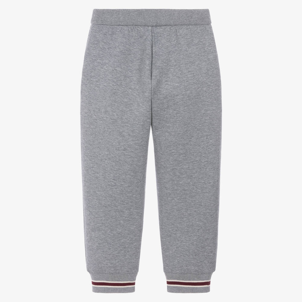 Emporio Armani-Boys Grey Jersey Varsity Joggers | Childrensalon