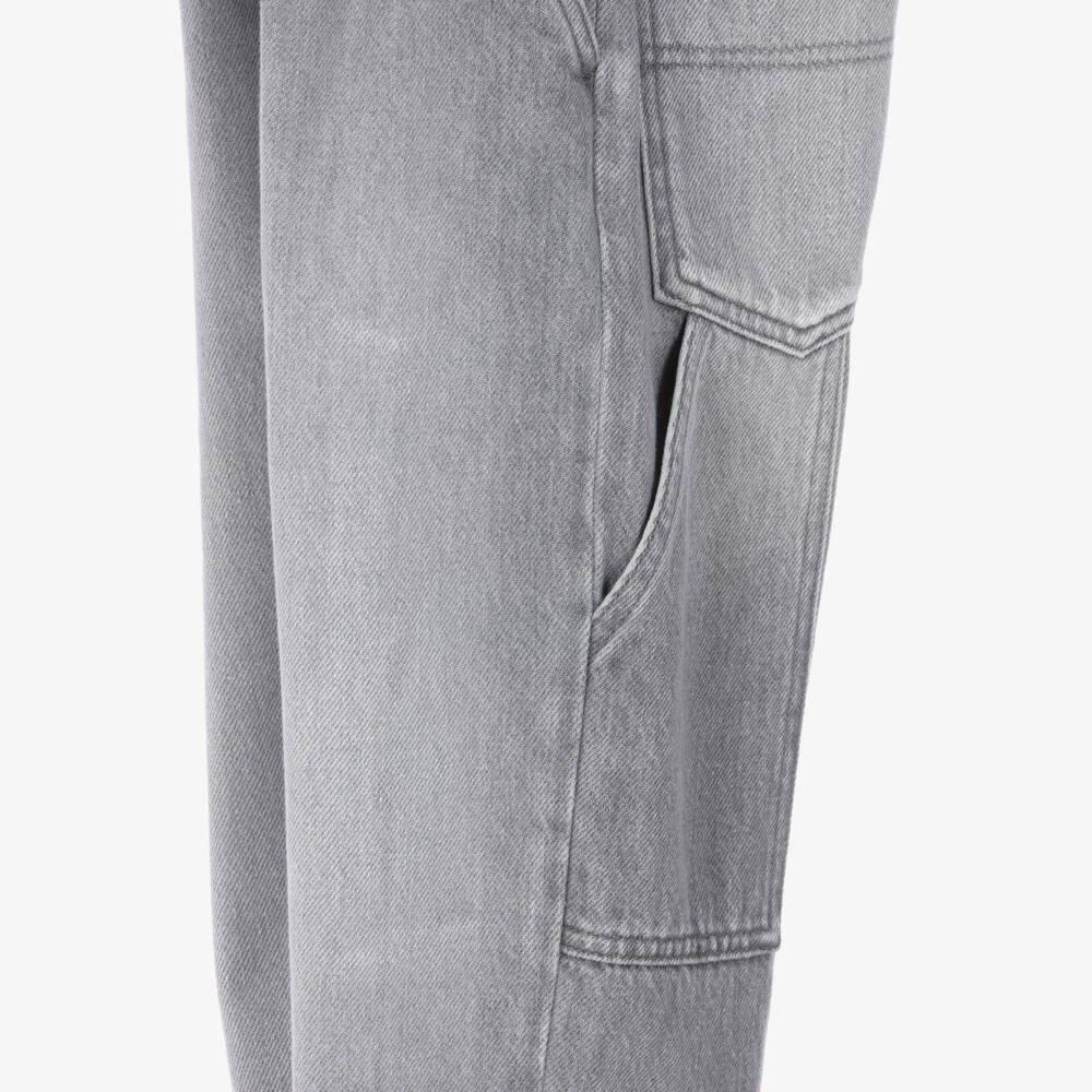 Emporio Armani-Boys Grey Taper Fit Jeans | Childrensalon