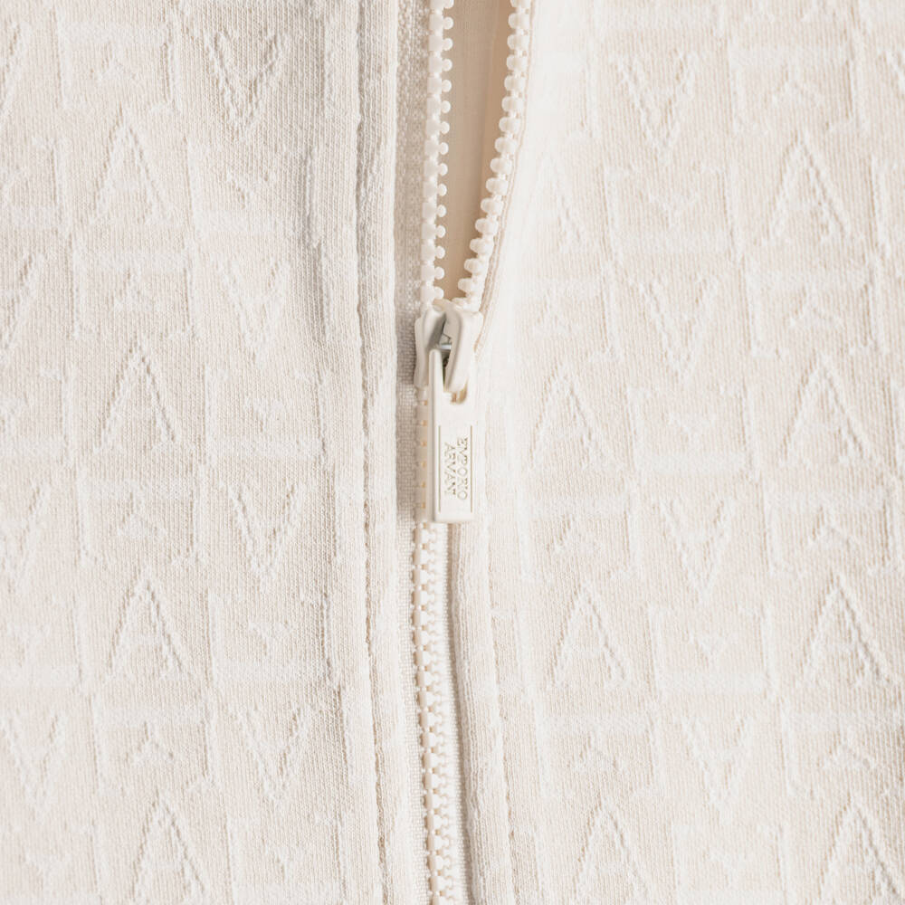 Emporio Armani-Boys Ivory Jacquard Monogram Tracksuit | Childrensalon