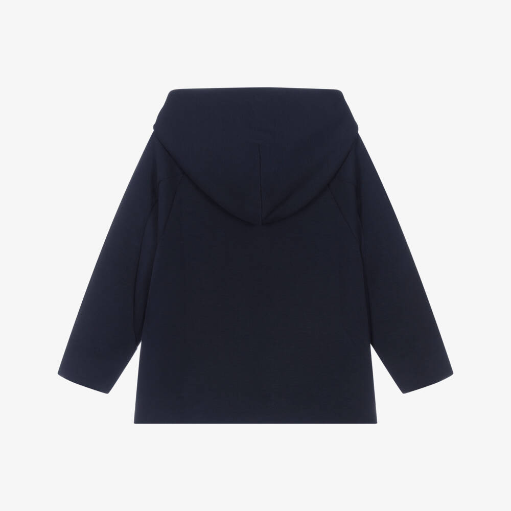 Emporio Armani-Худи синее хлопковое с логотипом Eagle для мальчиков | Childrensalon