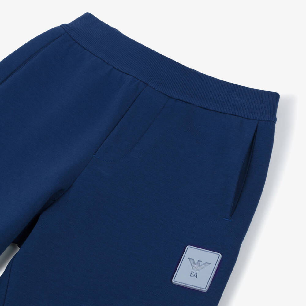 Emporio Armani-بنطلون رياضي قطن لون كحلي للأولاد | Childrensalon