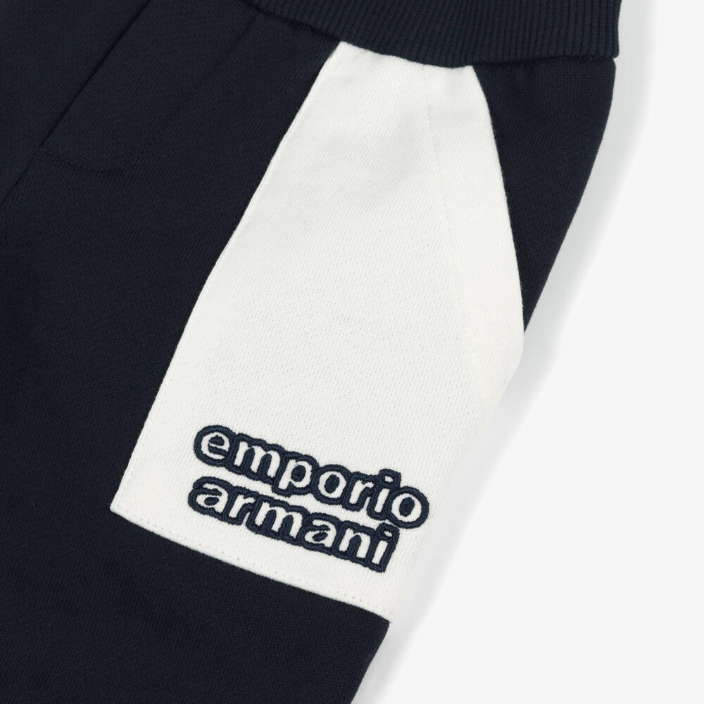 Emporio Armani-بنطلون رياضي برقعة جيوب قطن لون كحلي للأولاد | Childrensalon