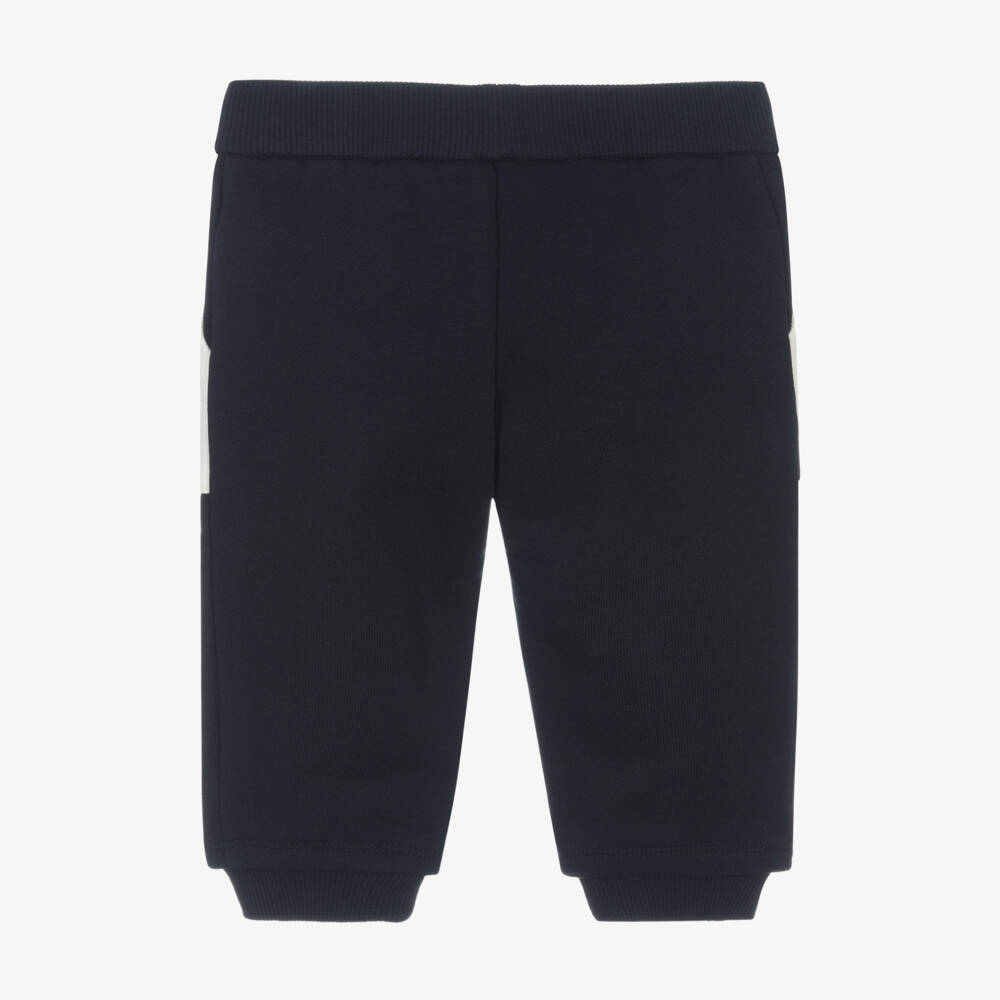 Emporio Armani-بنطلون رياضي برقعة جيوب قطن لون كحلي للأولاد | Childrensalon