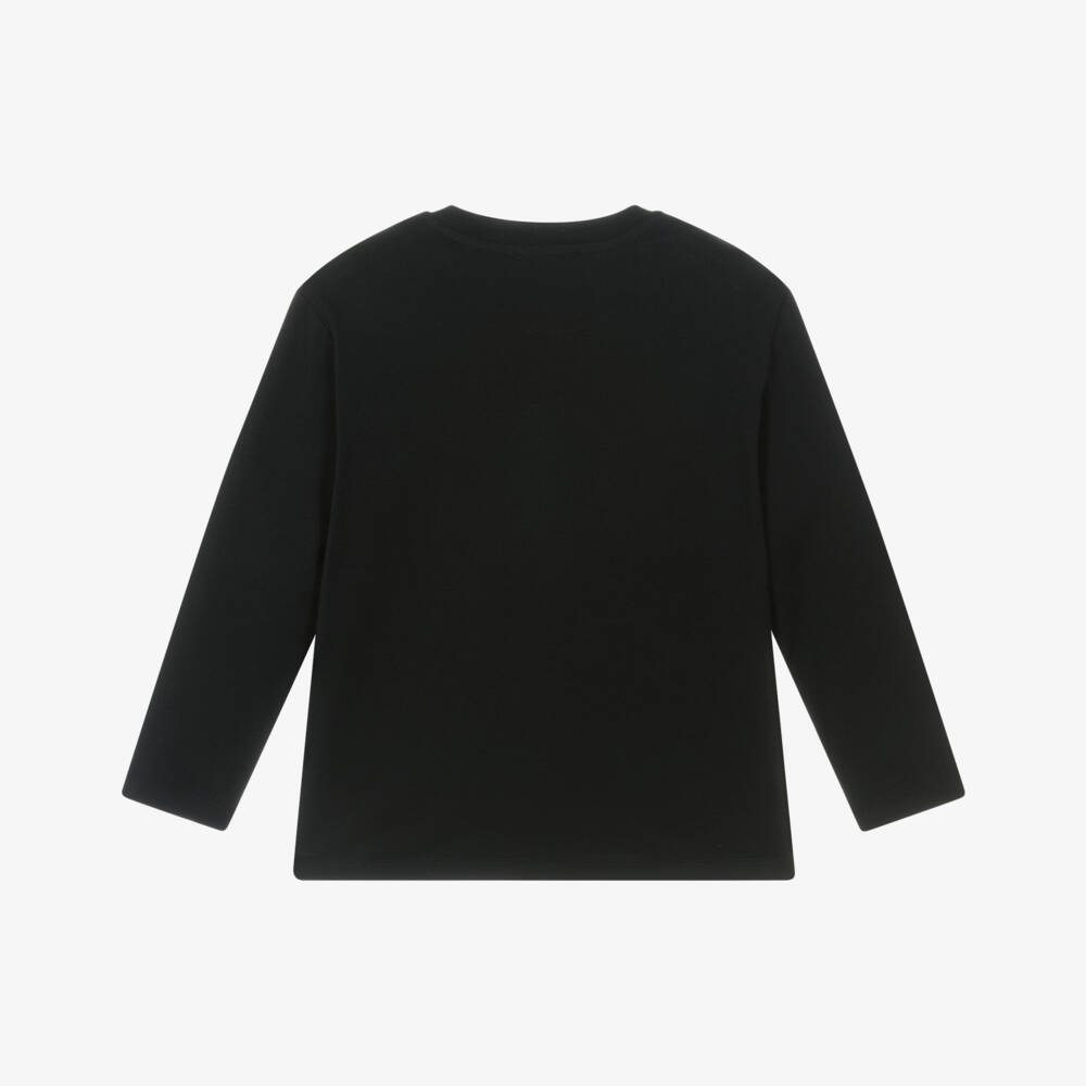 Emporio Armani-قميص قطن لون كحلي للأولاد  | Childrensalon