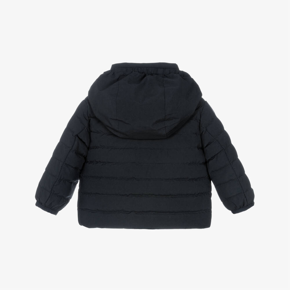 Emporio Armani-جاكيت بهودي وشعار النسر مبطن لون كحلي للأولاد الرضع | Childrensalon