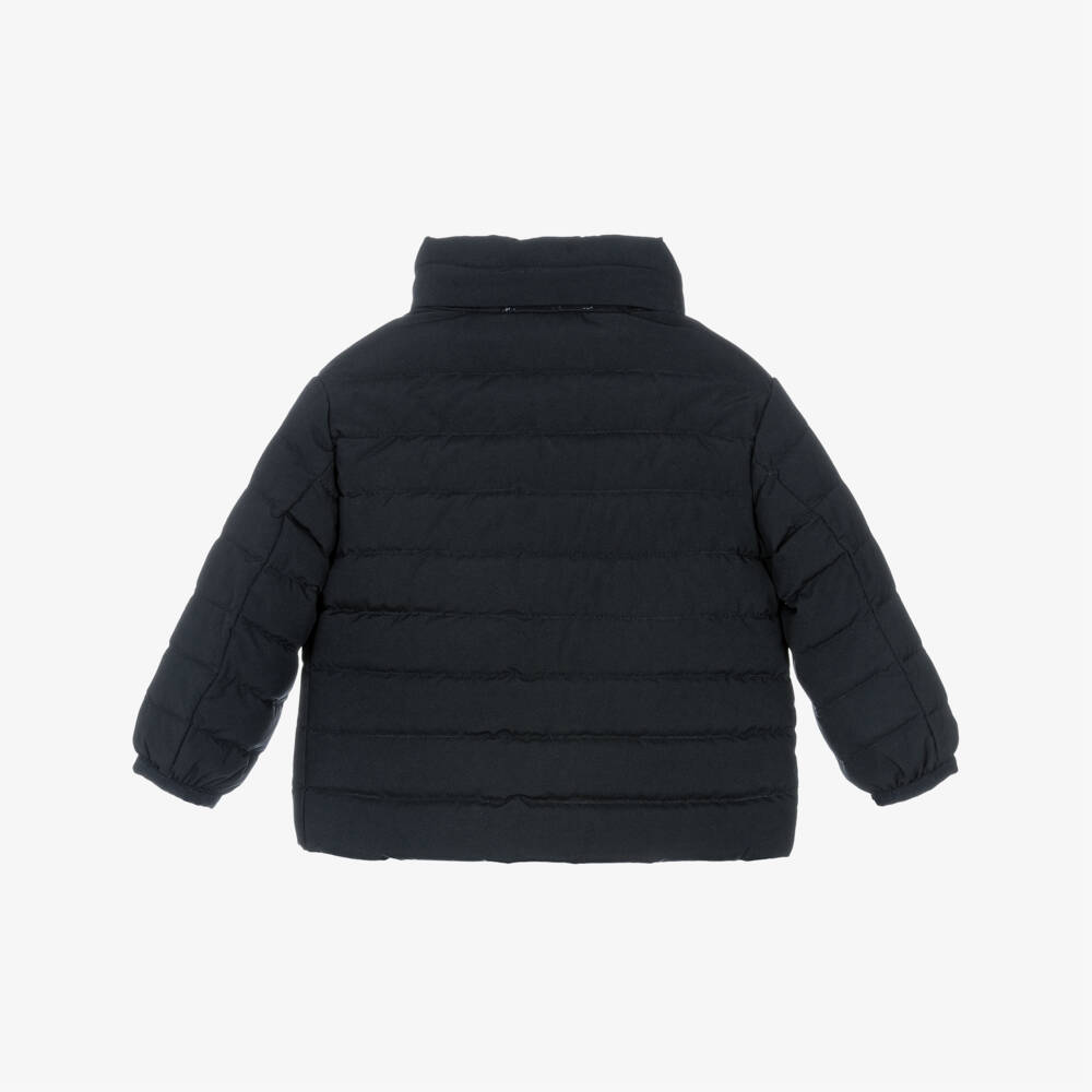 Emporio Armani-جاكيت بهودي وشعار النسر مبطن لون كحلي للأولاد الرضع | Childrensalon