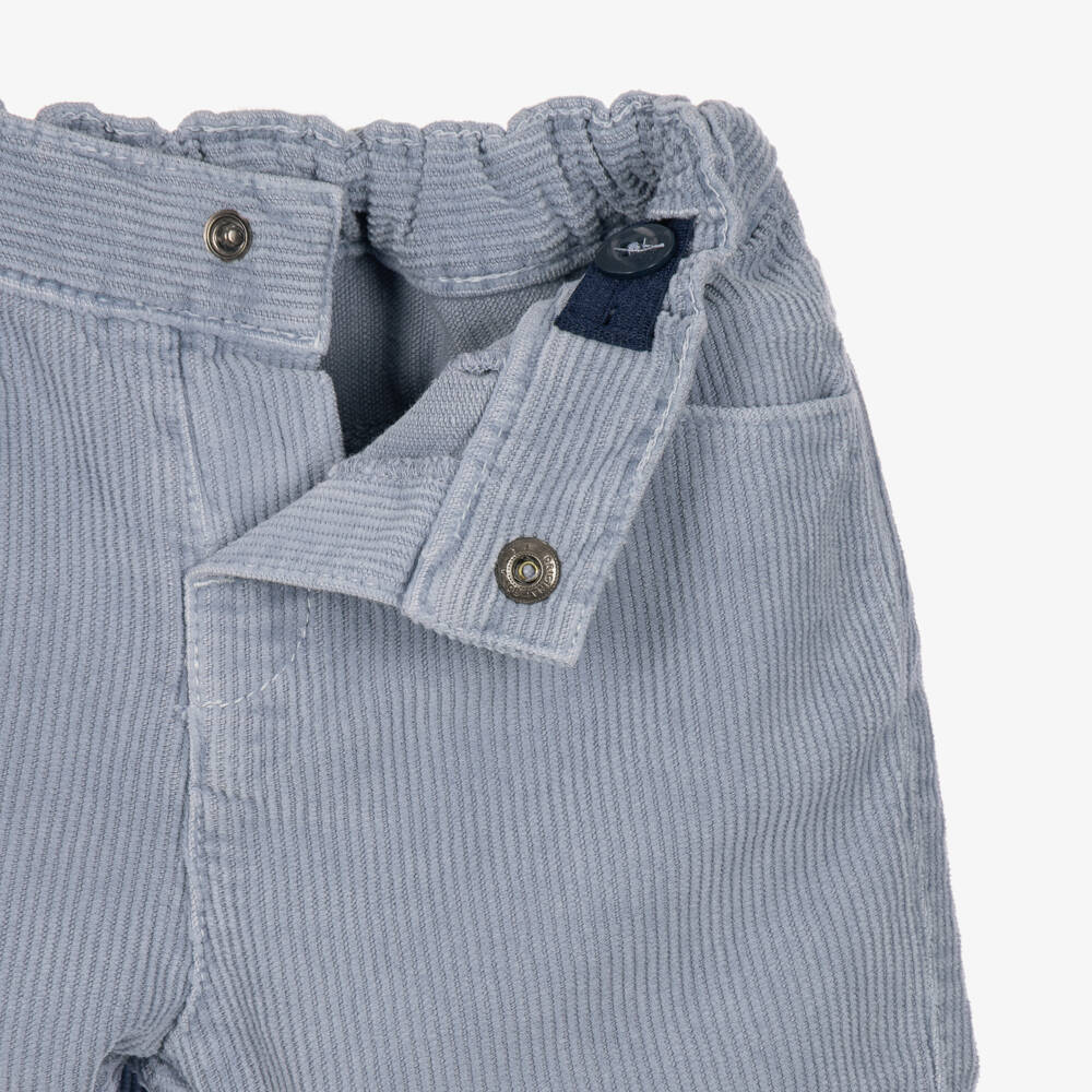 Emporio Armani-Boys Pale Blue Corduroy Trousers | Childrensalon