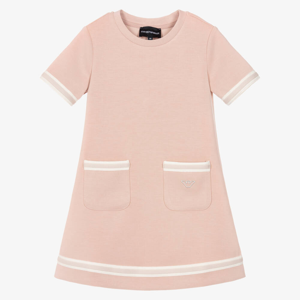 Emporio Armani-فستان لون زهري داكن للبنات | Childrensalon