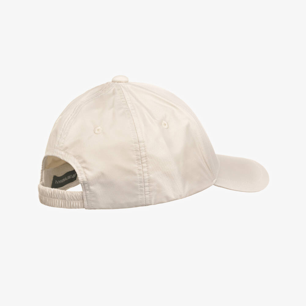 Emporio Armani-Girls Pale Beige Cap with Eagle Logo | Childrensalon