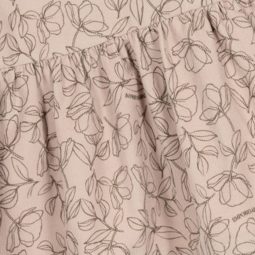 Emporio Armani-Girls Pale Pink Corduroy Floral Print Dress | Childrensalon