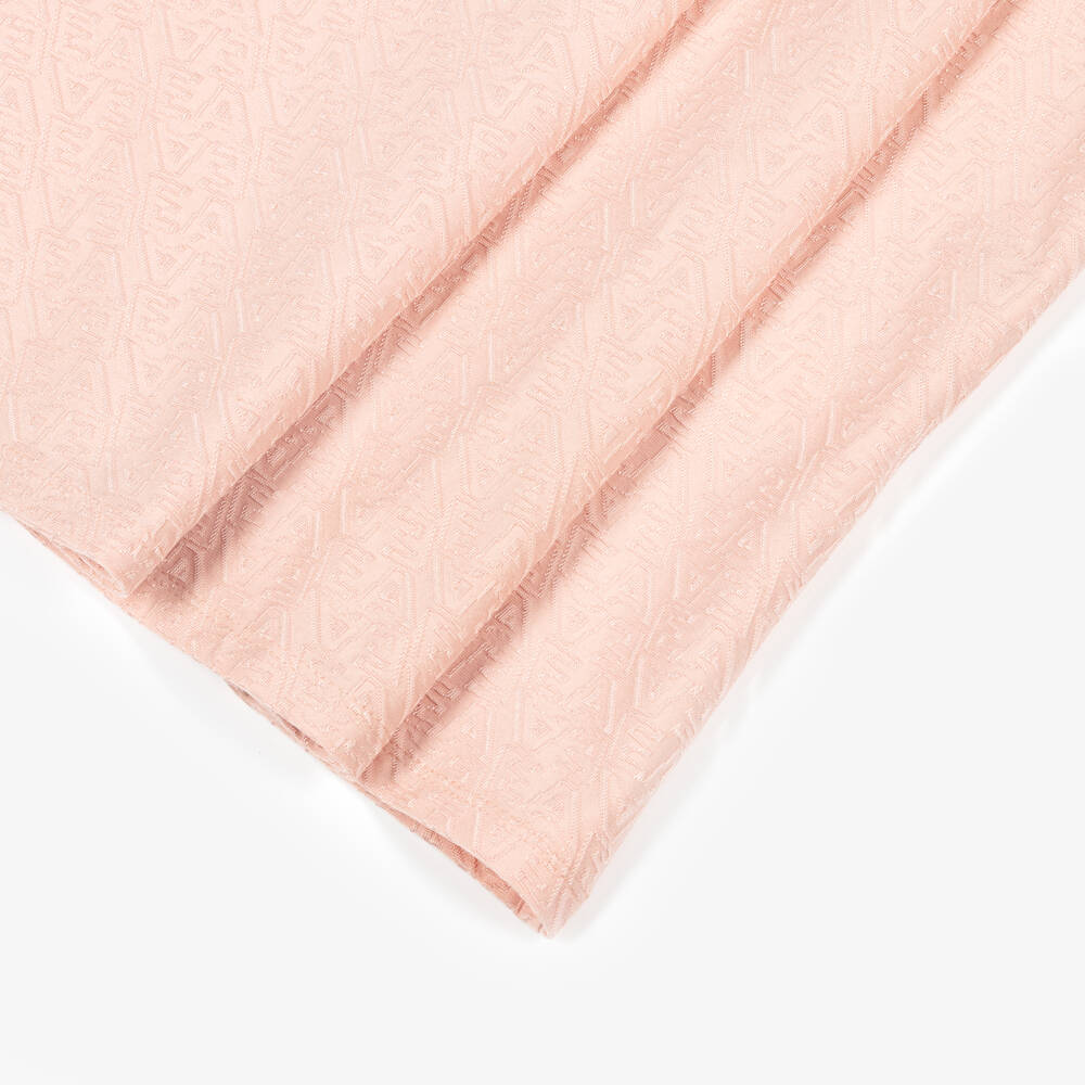Emporio Armani-Girls Pink EA Logo Jacquard Jersey Dress | Childrensalon