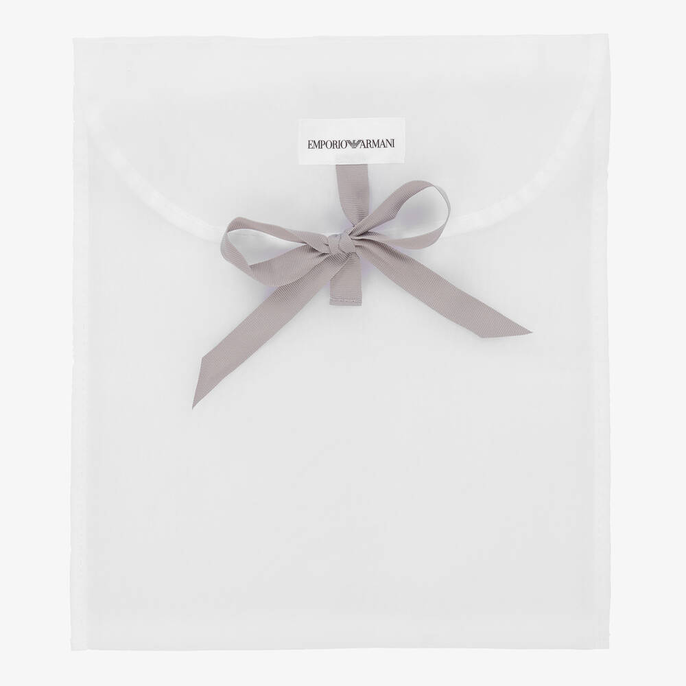 Emporio Armani-مريلة قطن لون عاجي وبيج للأطفال - عدد 2 | Childrensalon