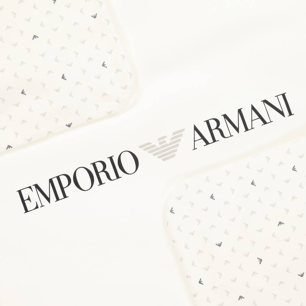 Emporio Armani-Ivory Padded Blanket (74cm) | Childrensalon