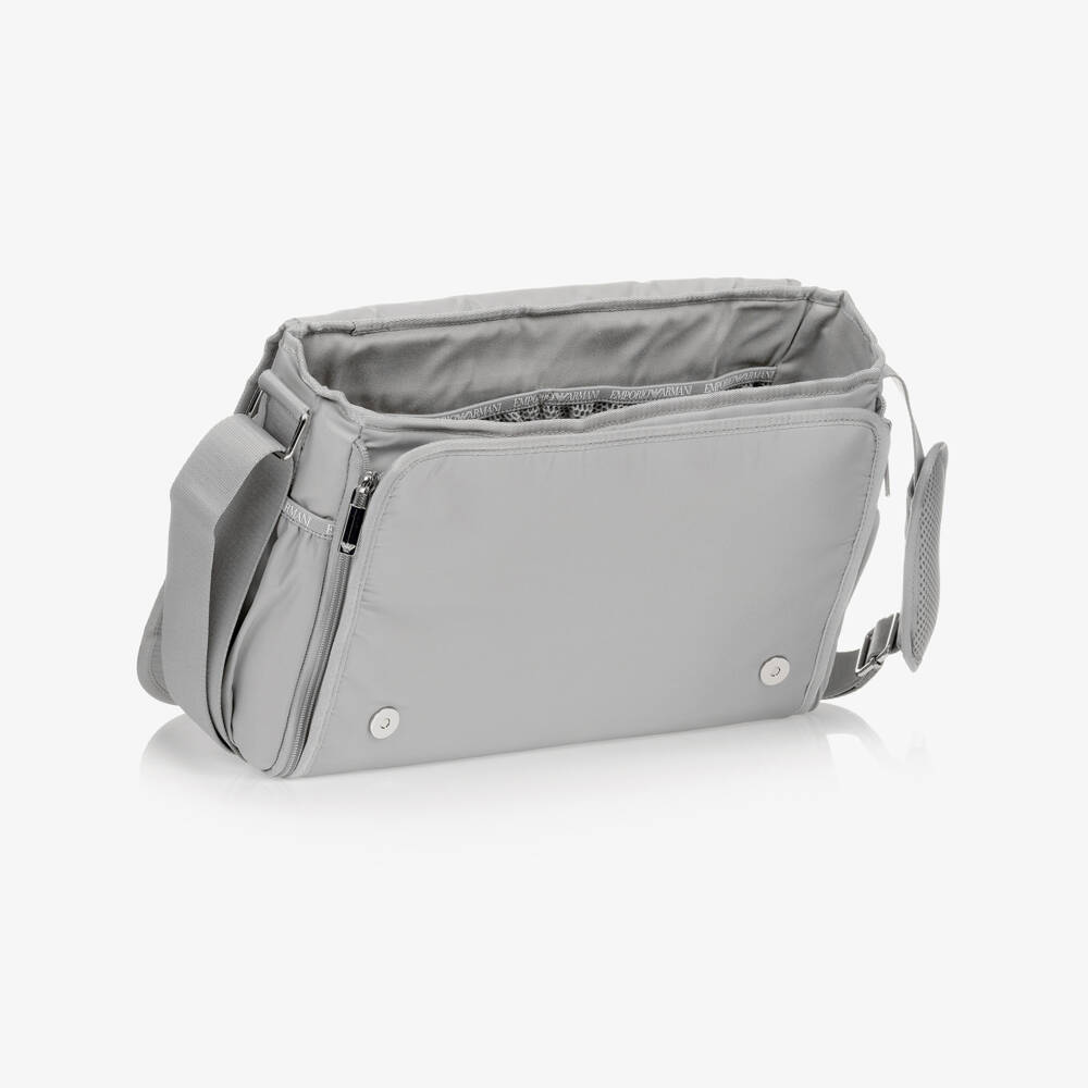 Emporio Armani-Silver Grey Changing Bag (36cm) | Childrensalon