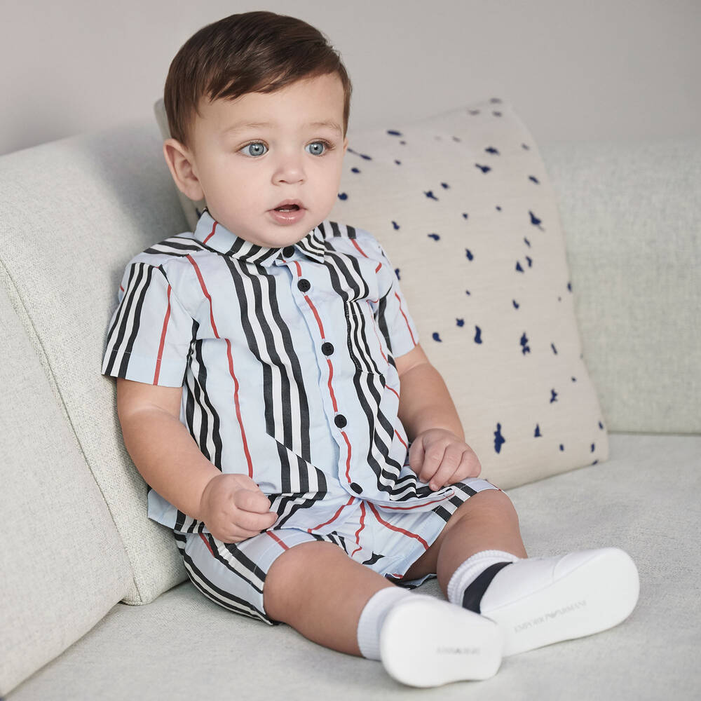 Baby Clothes Baby Armani Shoes Emporio Armani White Leather