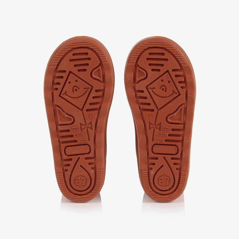 EN FANT-Brown Thermal Rain Boots | Childrensalon