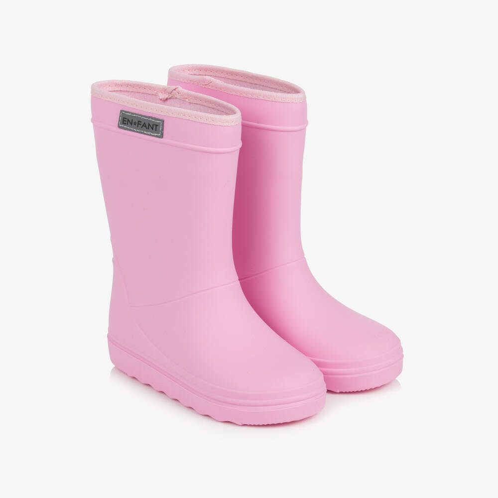 EN FANT-Girls Bubblegum Pink Rain Boots | Childrensalon